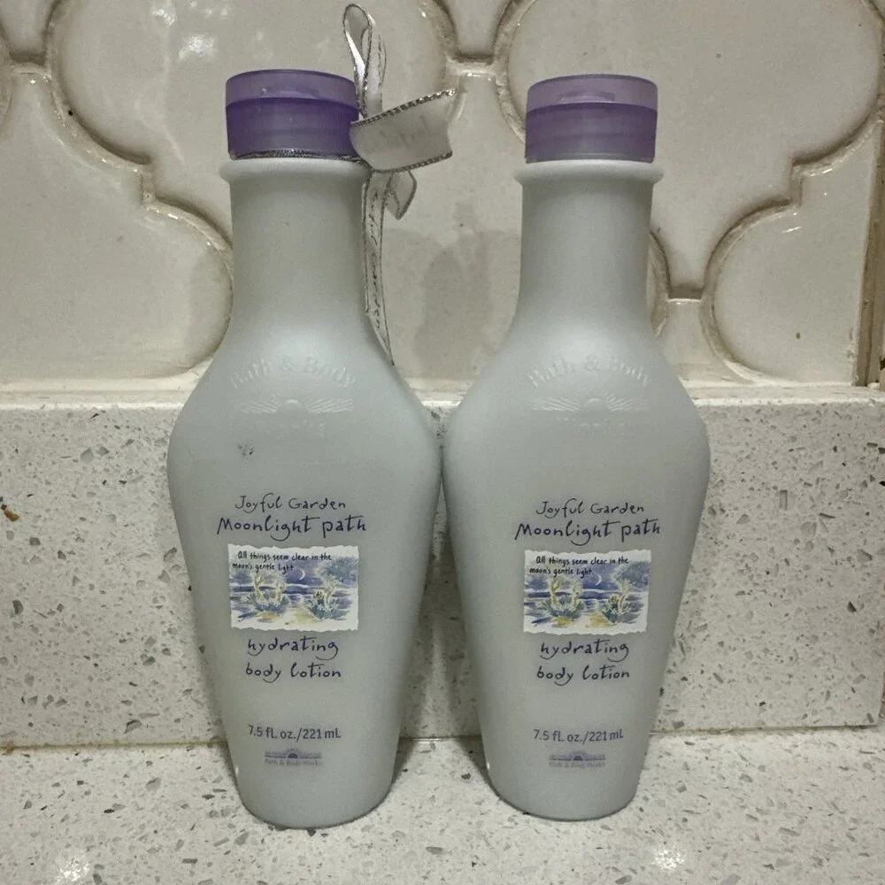 2-Bath & Body Works Joyful Garden Moonlight Path Body Lotion NEW 7.5 oz